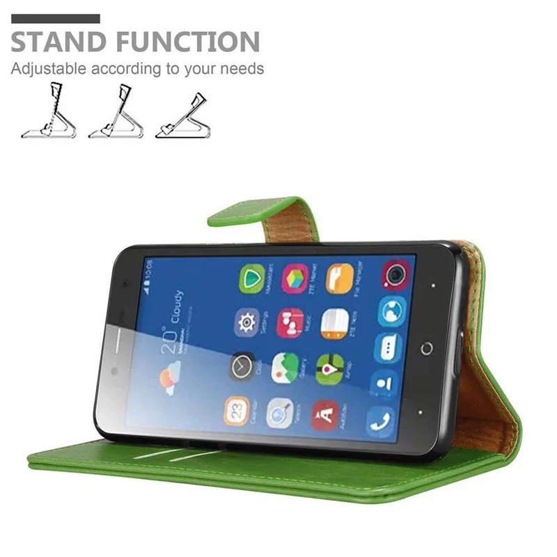 Cadorabo Hülle kompatibel mit ZTE Blade L7 Schutzhülle mit Magnetverschluss, Standfunktion und Kartenfach
