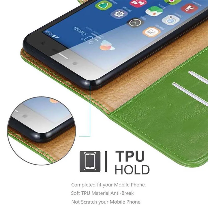 Cadorabo Hülle kompatibel mit ZTE Blade L7 Schutzhülle mit Magnetverschluss, Standfunktion und Kartenfach