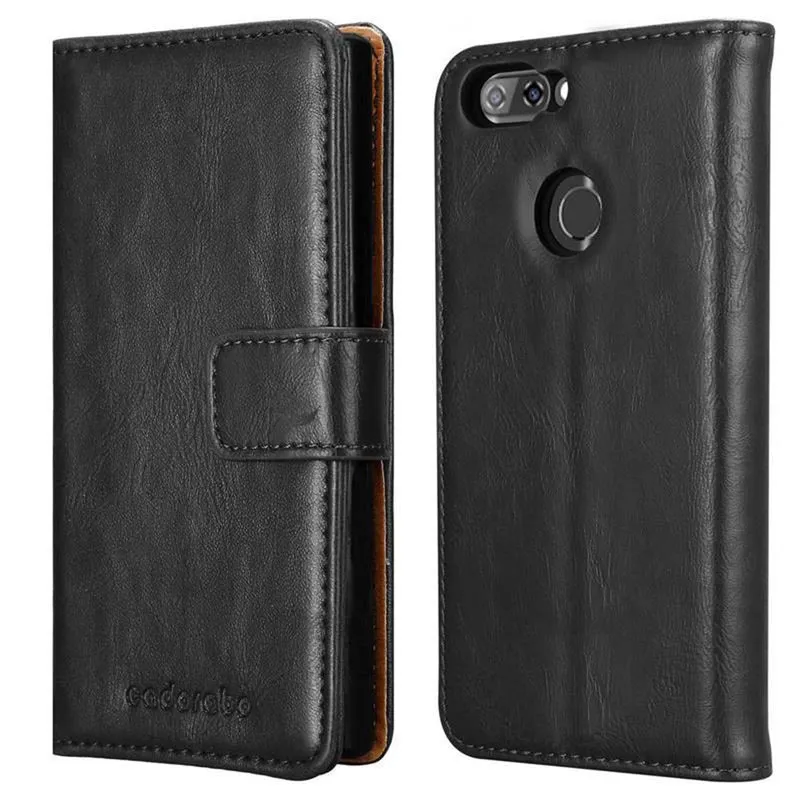 Cadorabo Hülle kompatibel mit ZTE Blade V9 Schutzhülle mit Magnetverschluss, Standfunktion und Kartenfach