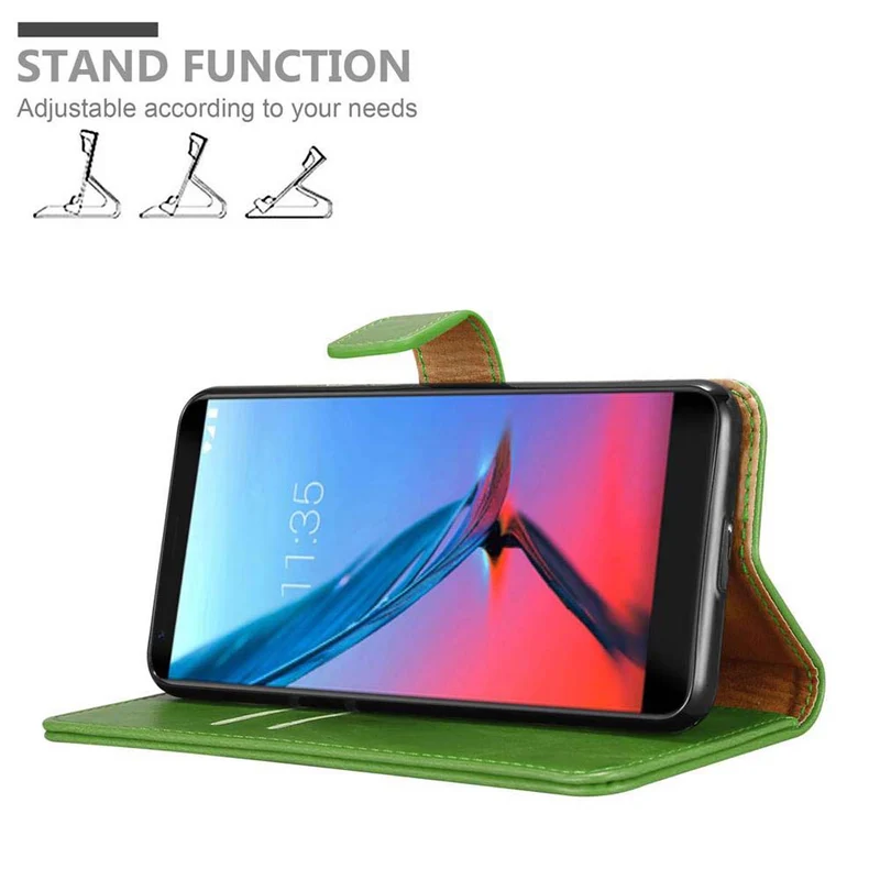 Cadorabo Hülle kompatibel mit ZTE Blade V9 Schutzhülle mit Magnetverschluss, Standfunktion und Kartenfach