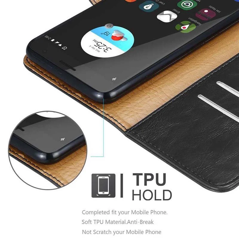 Cadorabo Hülle kompatibel mit ZTE Blade V7 Schutzhülle mit Magnetverschluss, Standfunktion und Kartenfach