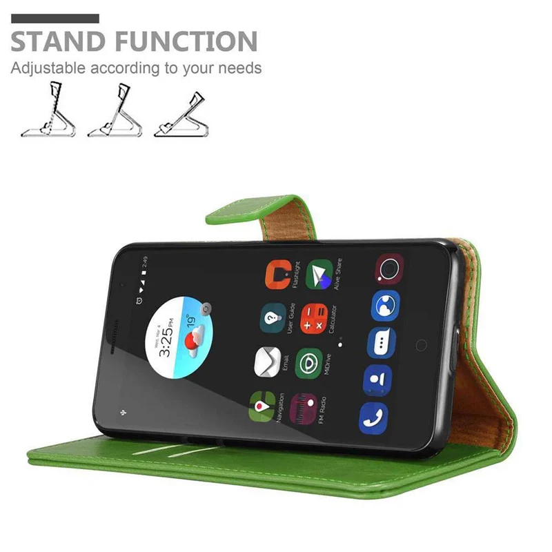 Cadorabo Hülle kompatibel mit ZTE Blade V7 Schutzhülle mit Magnetverschluss, Standfunktion und Kartenfach