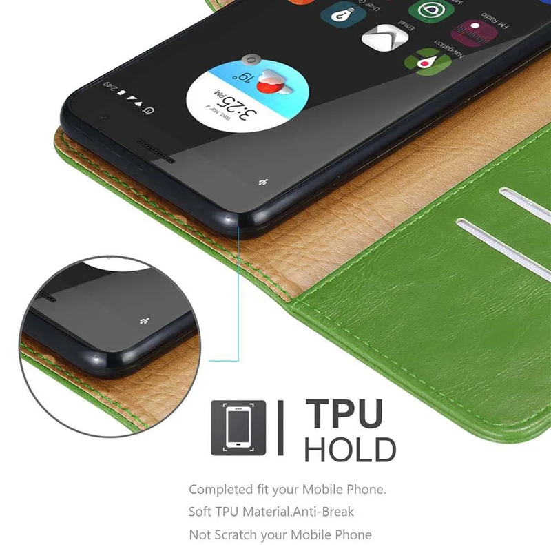 Cadorabo Hülle kompatibel mit ZTE Blade V7 Schutzhülle mit Magnetverschluss, Standfunktion und Kartenfach