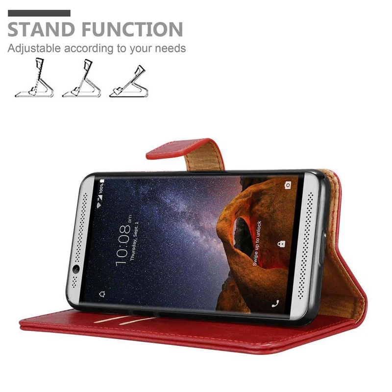 Cadorabo Hülle kompatibel mit ZTE Axon 7 MINI Schutzhülle mit Magnetverschluss, Standfunktion und Kartenfach