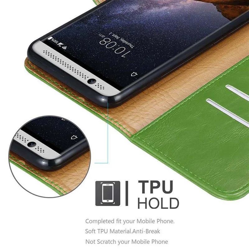 Cadorabo Hülle kompatibel mit ZTE Axon 7 MINI Schutzhülle mit Magnetverschluss, Standfunktion und Kartenfach