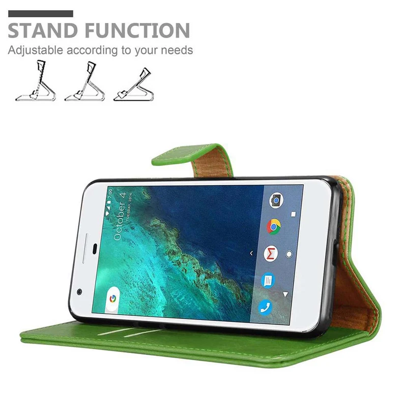 Cadorabo Hülle kompatibel mit Google PIXEL Schutzhülle mit Magnetverschluss, Standfunktion und Kartenfach