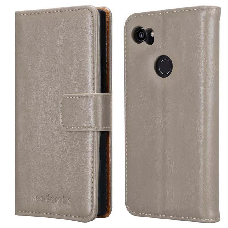 Cadorabo Hülle kompatibel mit Google PIXEL 2 XL Schutzhülle mit Magnetverschluss, Standfunktion und Kartenfach