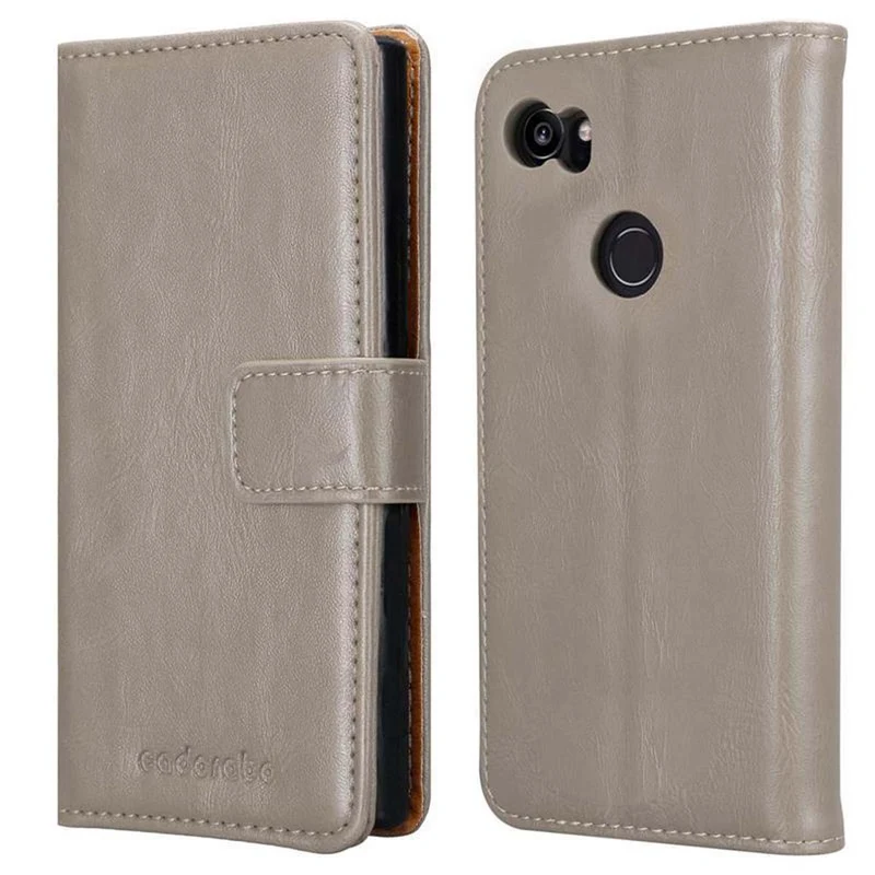 Cadorabo Hülle kompatibel mit Google PIXEL 2 XL Schutzhülle mit Magnetverschluss, Standfunktion und Kartenfach