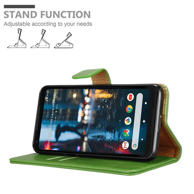 Cadorabo Hülle kompatibel mit Google PIXEL 2 XL Schutzhülle mit Magnetverschluss, Standfunktion und Kartenfach