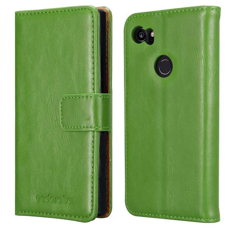 Cadorabo Hülle kompatibel mit Google PIXEL 2 XL Schutzhülle mit Magnetverschluss, Standfunktion und Kartenfach