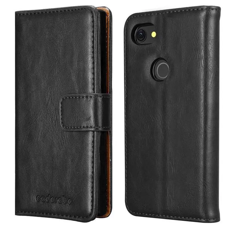 Cadorabo Hülle kompatibel mit Google PIXEL 3A Schutzhülle mit Magnetverschluss, Standfunktion und Kartenfach