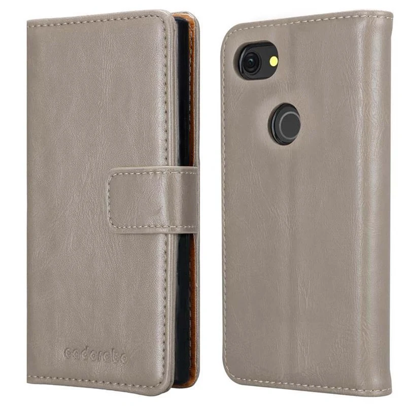 Cadorabo Hülle kompatibel mit Google PIXEL 3A Schutzhülle mit Magnetverschluss, Standfunktion und Kartenfach