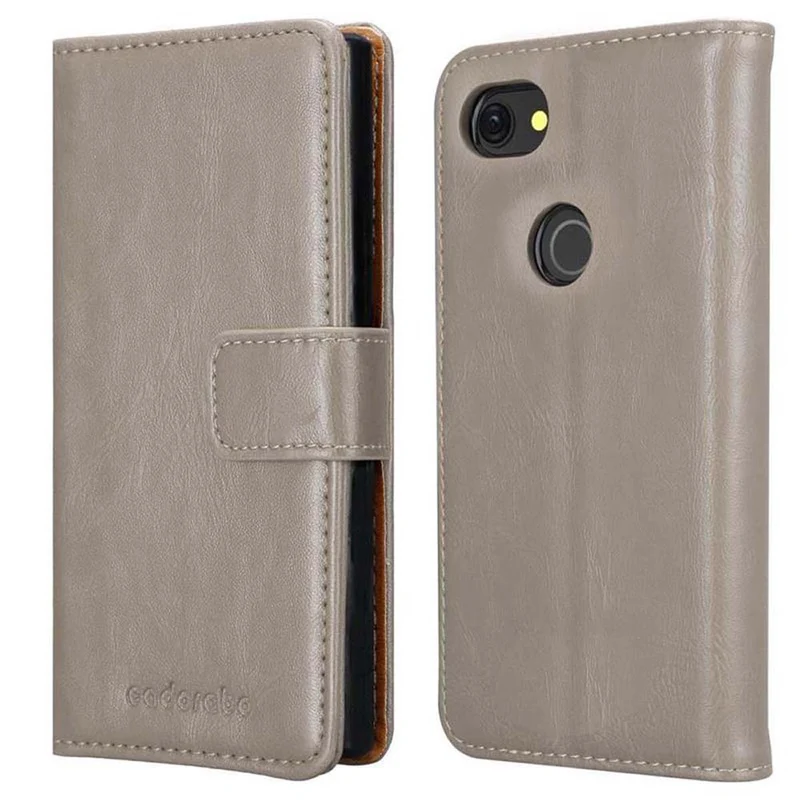 Cadorabo Hülle kompatibel mit Google PIXEL 3A Schutzhülle mit Magnetverschluss, Standfunktion und Kartenfach