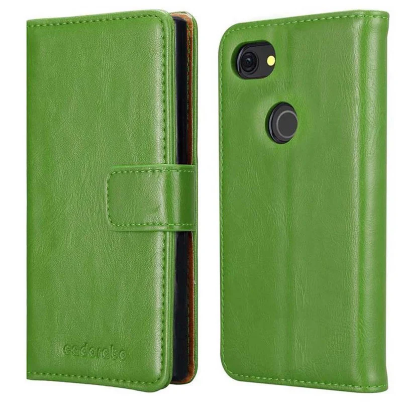 Cadorabo Hülle kompatibel mit Google PIXEL 3A Schutzhülle mit Magnetverschluss, Standfunktion und Kartenfach