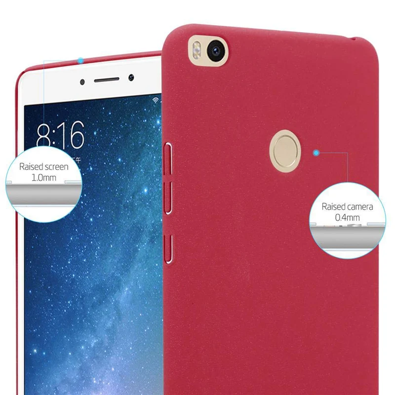 Cadorabo Hülle kompatibel mit Xiaomi Mi MAX 2 Hard Case Schutzhülle in Frosted Optik gegen Kratzer und Stöße
