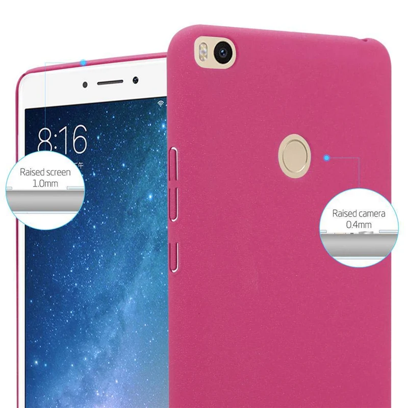 Cadorabo Hülle kompatibel mit Xiaomi Mi MAX 2 Hard Case Schutzhülle in Frosted Optik gegen Kratzer und Stöße