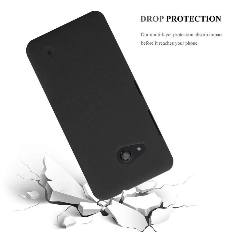 Cadorabo Hülle kompatibel mit Nokia Lumia 550 Hard Case Schutzhülle in Frosted Optik gegen Kratzer und Stöße