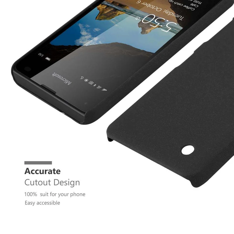 Cadorabo Hülle kompatibel mit Nokia Lumia 550 Hard Case Schutzhülle in Frosted Optik gegen Kratzer und Stöße