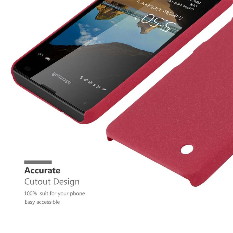 Cadorabo Hülle kompatibel mit Nokia Lumia 550 Hard Case Schutzhülle in Frosted Optik gegen Kratzer und Stöße
