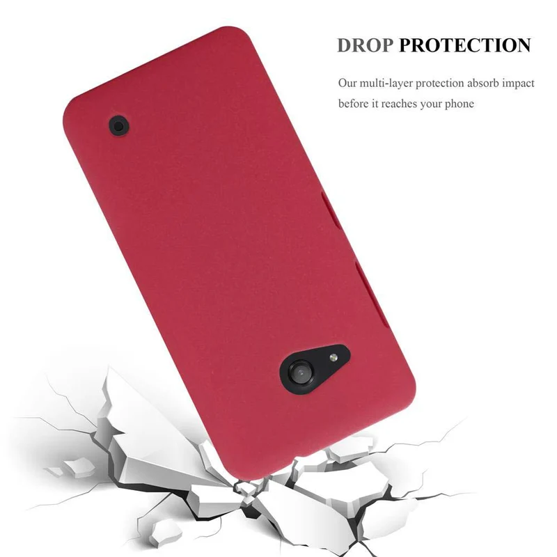 Cadorabo Hülle kompatibel mit Nokia Lumia 550 Hard Case Schutzhülle in Frosted Optik gegen Kratzer und Stöße