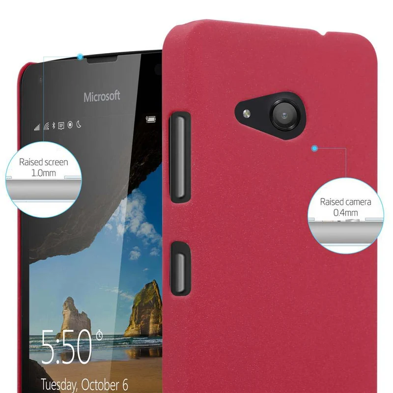 Cadorabo Hülle kompatibel mit Nokia Lumia 550 Hard Case Schutzhülle in Frosted Optik gegen Kratzer und Stöße