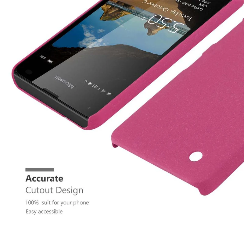 Cadorabo Hülle kompatibel mit Nokia Lumia 550 Hard Case Schutzhülle in Frosted Optik gegen Kratzer und Stöße