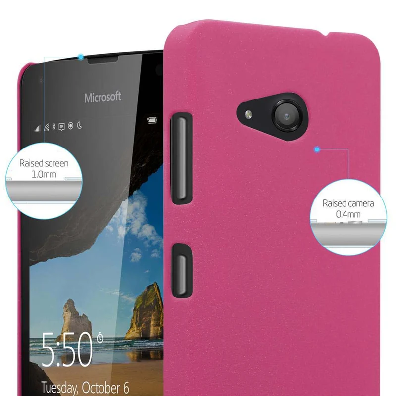 Cadorabo Hülle kompatibel mit Nokia Lumia 550 Hard Case Schutzhülle in Frosted Optik gegen Kratzer und Stöße