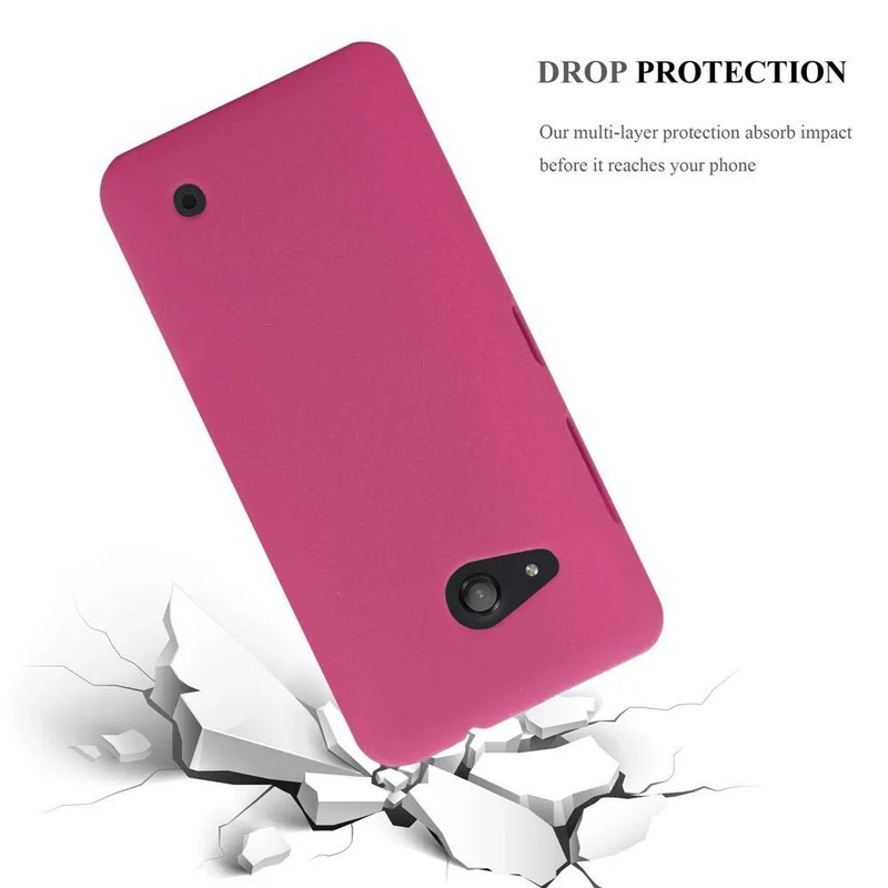 Cadorabo Hülle kompatibel mit Nokia Lumia 550 Hard Case Schutzhülle in Frosted Optik gegen Kratzer und Stöße