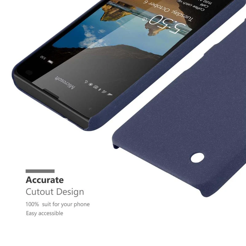 Cadorabo Hülle kompatibel mit Nokia Lumia 550 Hard Case Schutzhülle in Frosted Optik gegen Kratzer und Stöße