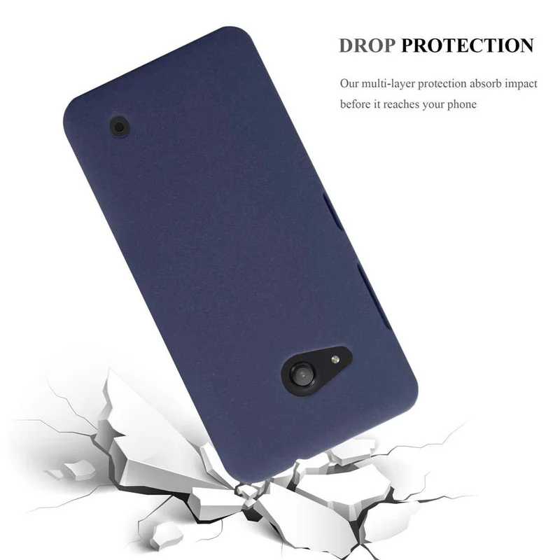 Cadorabo Hülle kompatibel mit Nokia Lumia 550 Hard Case Schutzhülle in Frosted Optik gegen Kratzer und Stöße