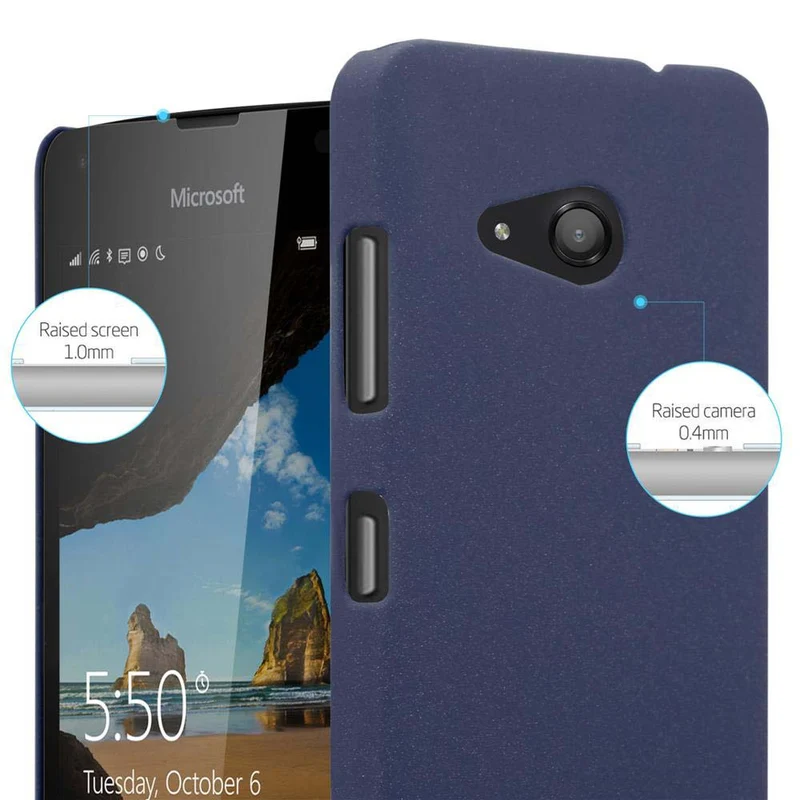 Cadorabo Hülle kompatibel mit Nokia Lumia 550 Hard Case Schutzhülle in Frosted Optik gegen Kratzer und Stöße