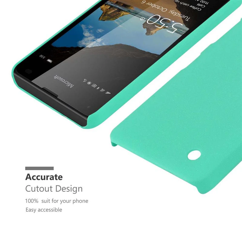 Cadorabo Hülle kompatibel mit Nokia Lumia 550 Hard Case Schutzhülle in Frosted Optik gegen Kratzer und Stöße