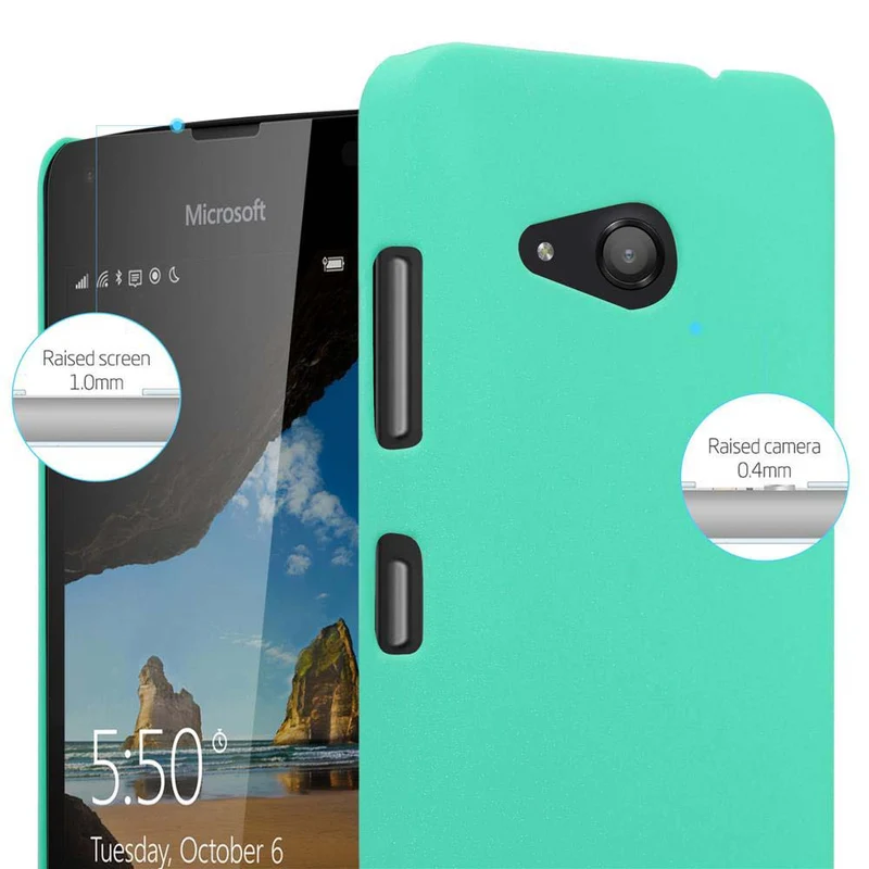 Cadorabo Hülle kompatibel mit Nokia Lumia 550 Hard Case Schutzhülle in Frosted Optik gegen Kratzer und Stöße