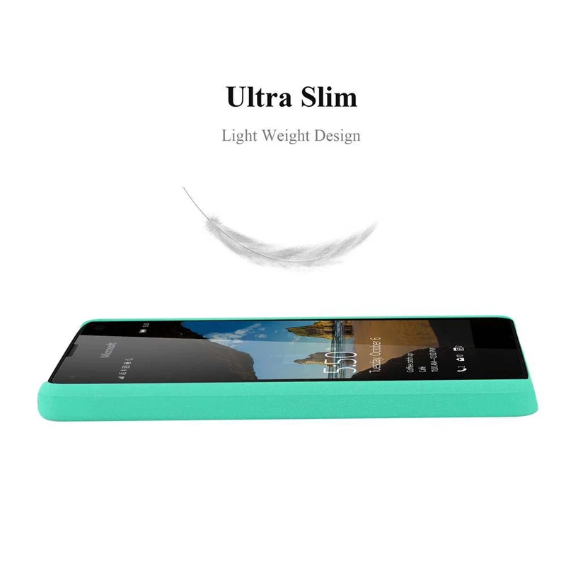 Cadorabo Hülle kompatibel mit Nokia Lumia 550 Hard Case Schutzhülle in Frosted Optik gegen Kratzer und Stöße