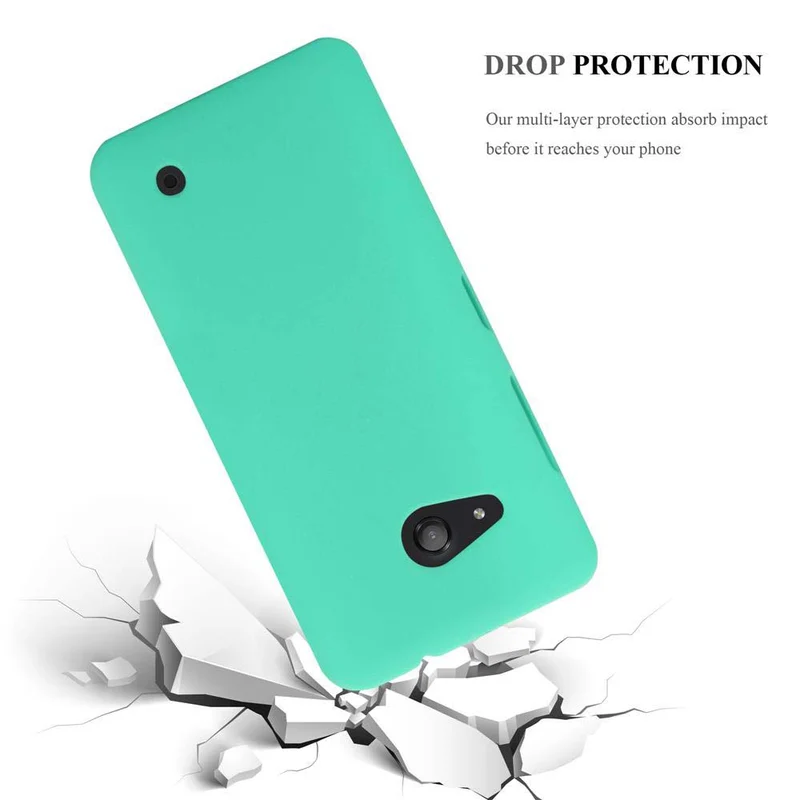 Cadorabo Hülle kompatibel mit Nokia Lumia 550 Hard Case Schutzhülle in Frosted Optik gegen Kratzer und Stöße