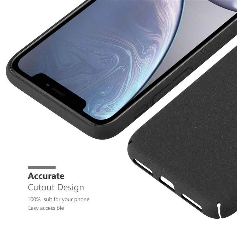 Cadorabo Hülle kompatibel mit Apple iPhone XR Hard Case Schutzhülle in Frosted Optik gegen Kratzer und Stöße