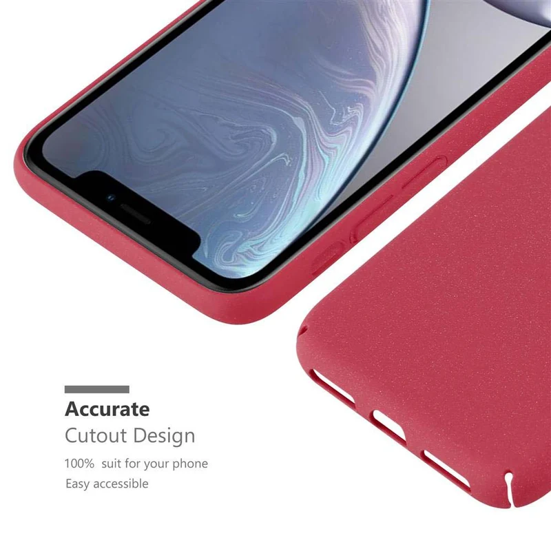 Cadorabo Hülle kompatibel mit Apple iPhone XR Hard Case Schutzhülle in Frosted Optik gegen Kratzer und Stöße