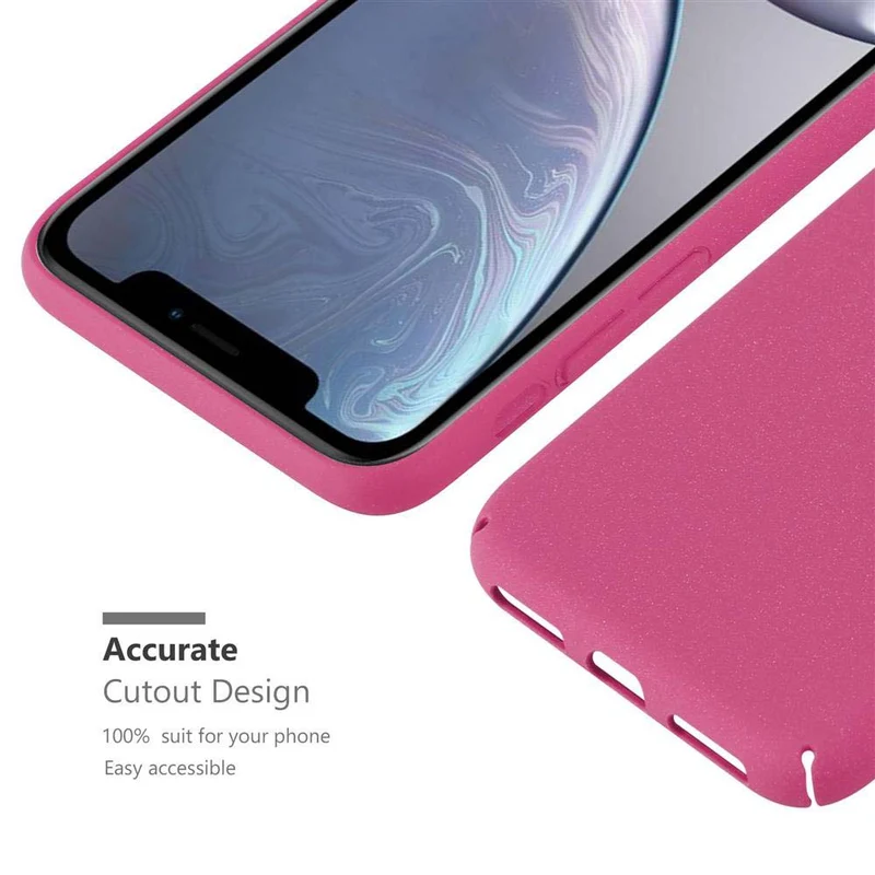 Cadorabo Hülle kompatibel mit Apple iPhone XR Hard Case Schutzhülle in Frosted Optik gegen Kratzer und Stöße
