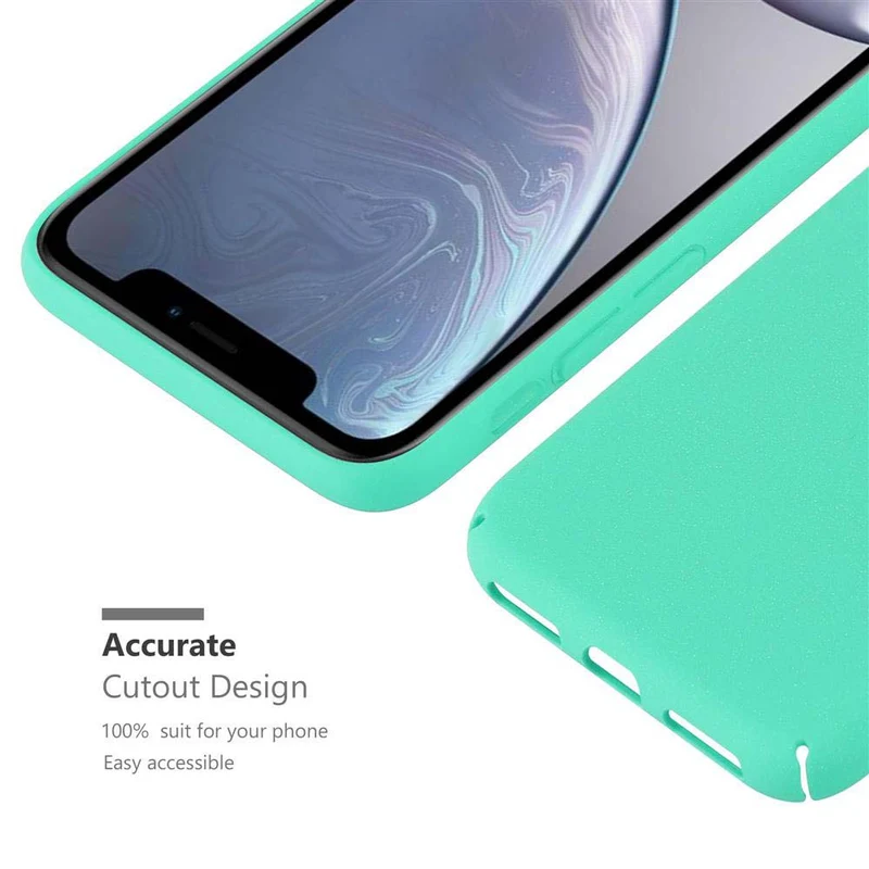 Cadorabo Hülle kompatibel mit Apple iPhone XR Hard Case Schutzhülle in Frosted Optik gegen Kratzer und Stöße