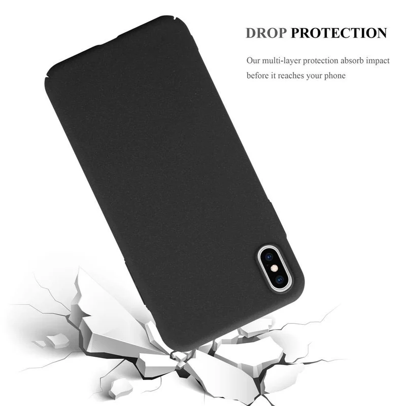 Cadorabo Hülle kompatibel mit Apple iPhone XS MAX Hard Case Schutzhülle in Frosted Optik gegen Kratzer und Stöße