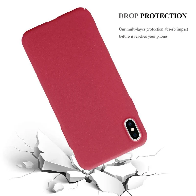 Cadorabo Hülle kompatibel mit Apple iPhone XS MAX Hard Case Schutzhülle in Frosted Optik gegen Kratzer und Stöße