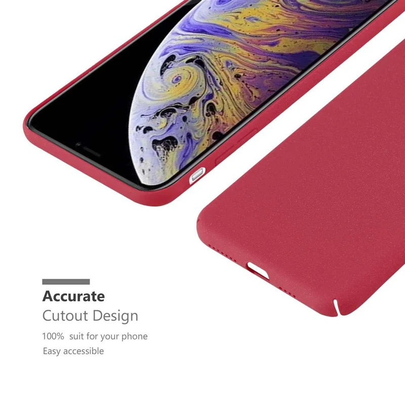 Cadorabo Hülle kompatibel mit Apple iPhone XS MAX Hard Case Schutzhülle in Frosted Optik gegen Kratzer und Stöße