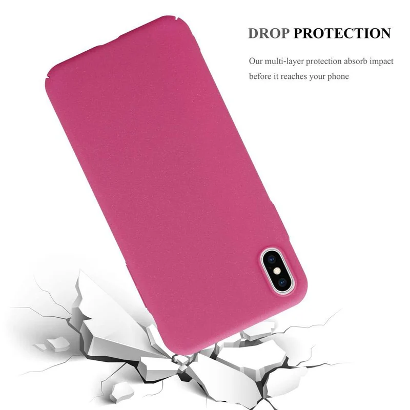 Cadorabo Hülle kompatibel mit Apple iPhone XS MAX Hard Case Schutzhülle in Frosted Optik gegen Kratzer und Stöße
