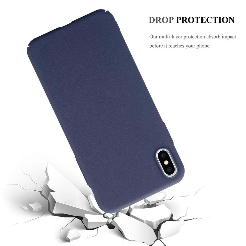Cadorabo Hülle kompatibel mit Apple iPhone XS MAX Hard Case Schutzhülle in Frosted Optik gegen Kratzer und Stöße