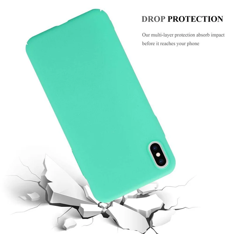 Cadorabo Hülle kompatibel mit Apple iPhone XS MAX Hard Case Schutzhülle in Frosted Optik gegen Kratzer und Stöße