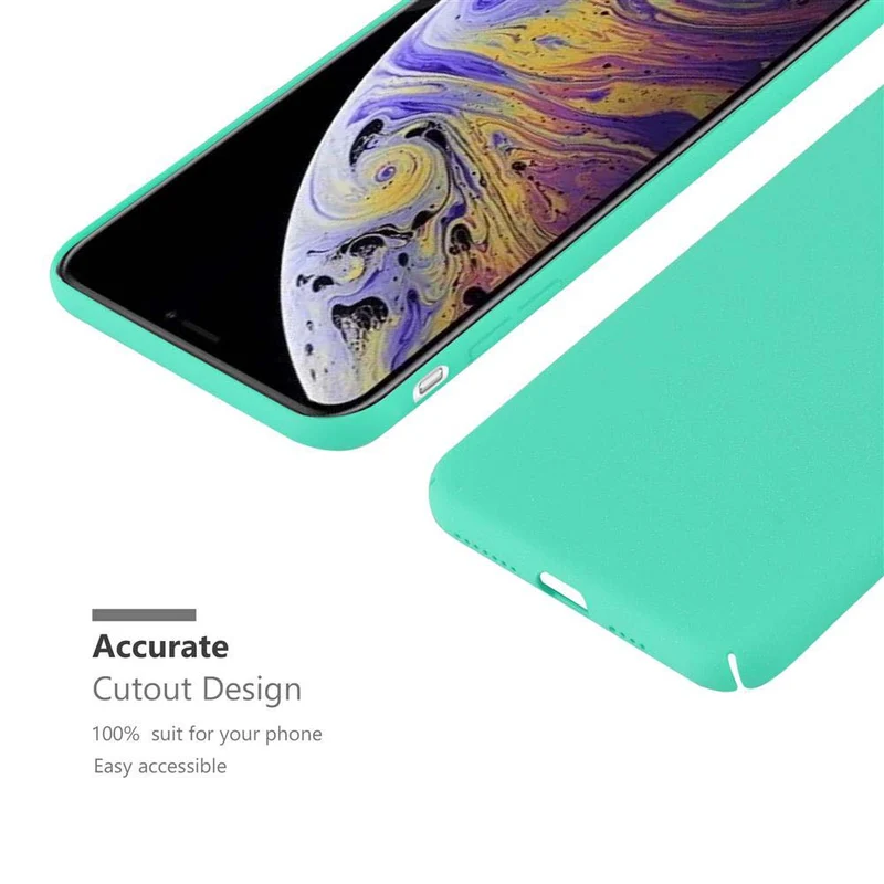Cadorabo Hülle kompatibel mit Apple iPhone XS MAX Hard Case Schutzhülle in Frosted Optik gegen Kratzer und Stöße