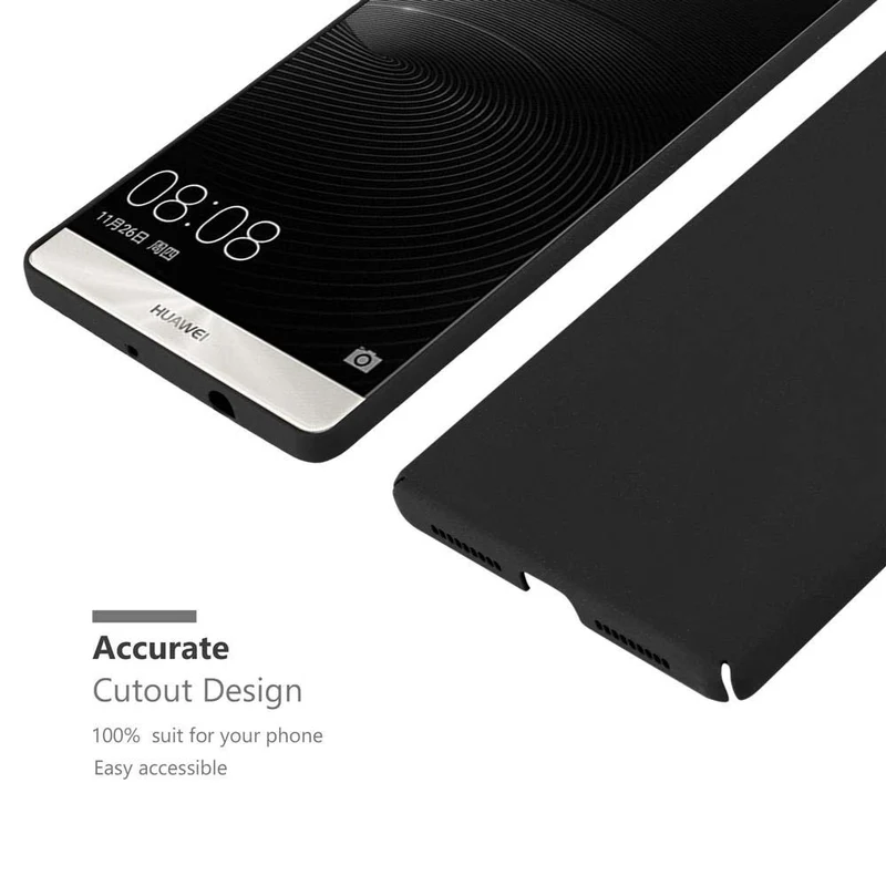 Cadorabo Hülle kompatibel mit Huawei MATE 8 Hard Case Schutzhülle in Frosted Optik gegen Kratzer und Stöße