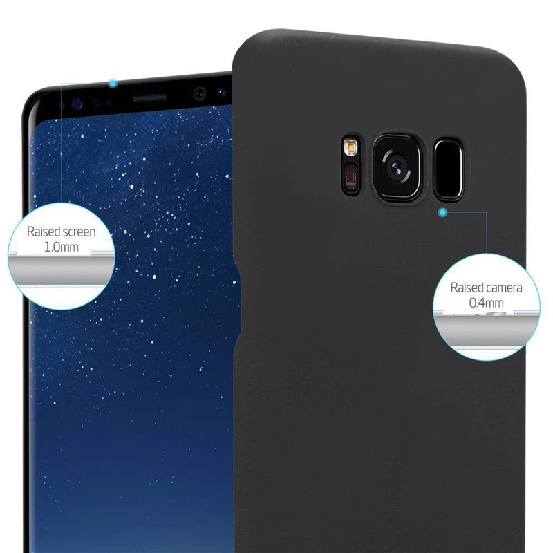 Cadorabo Hülle kompatibel mit Samsung Galaxy S8 Hard Case Schutzhülle in Frosted Optik gegen Kratzer und Stöße