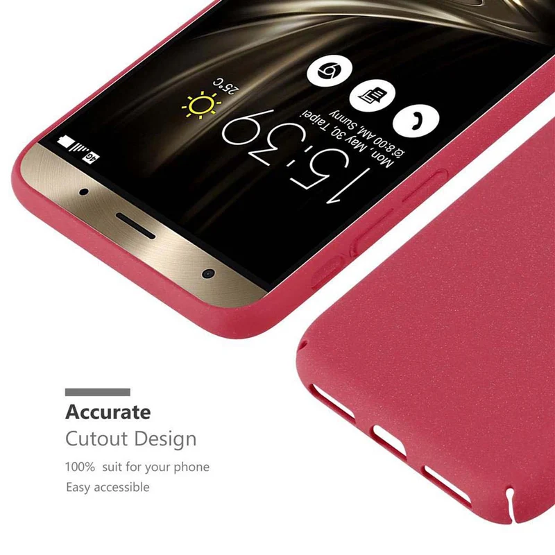 Cadorabo Hülle kompatibel mit Asus ZenFone 3 DELUXE Hard Case Schutzhülle in Frosted Optik gegen Kratzer und Stöße