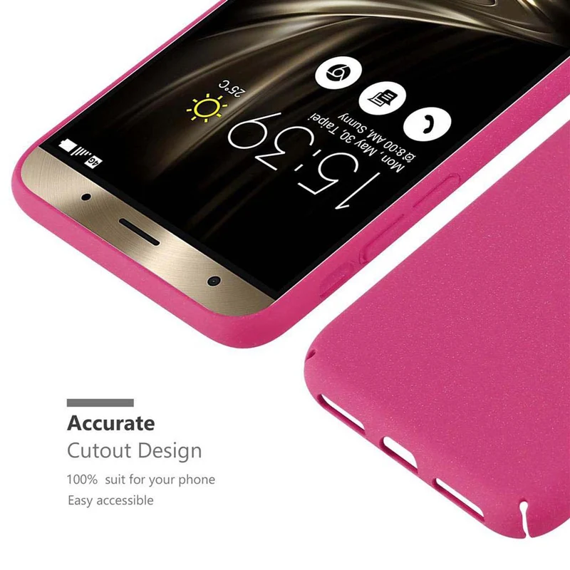 Cadorabo Hülle kompatibel mit Asus ZenFone 3 DELUXE Hard Case Schutzhülle in Frosted Optik gegen Kratzer und Stöße